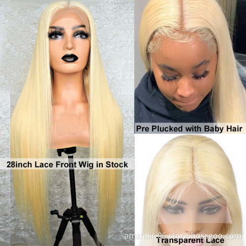 HD Full 613 Blonde Human Hair Lace Wig Colored Lace Front Wig Raw Indian 100% Virgin Human Hair Lace Closure Wig For Black Women